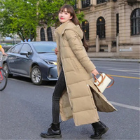 Parka longue à capuche pour femme, veste décontractée, vêtements de neige épais, vestes rembourrées en coton, vêtements d'extérieur chauds, hiver, nouveau, 2023 1